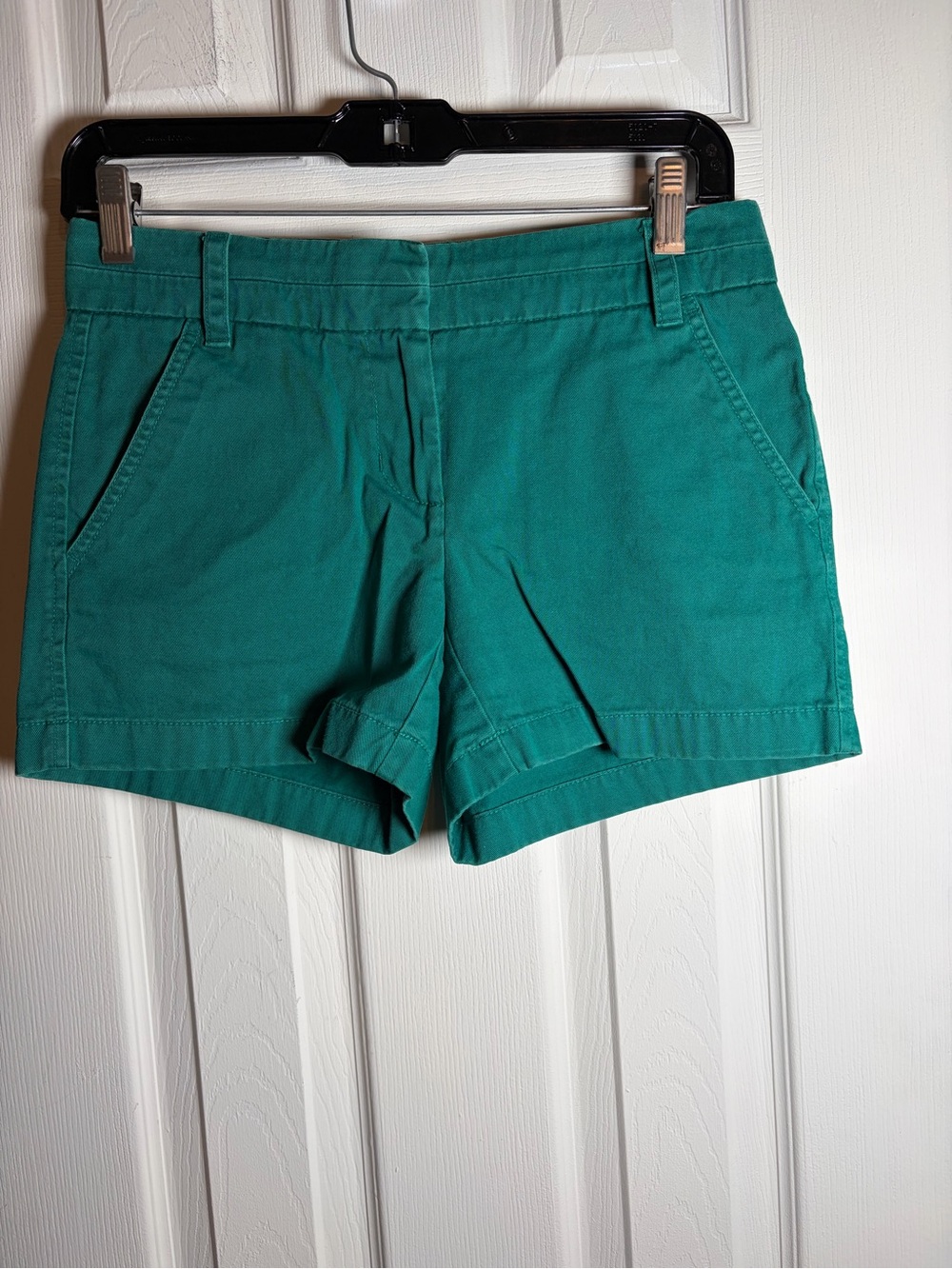 J.Crew Teal Green Chino Shorts Size 00 100% Cotton